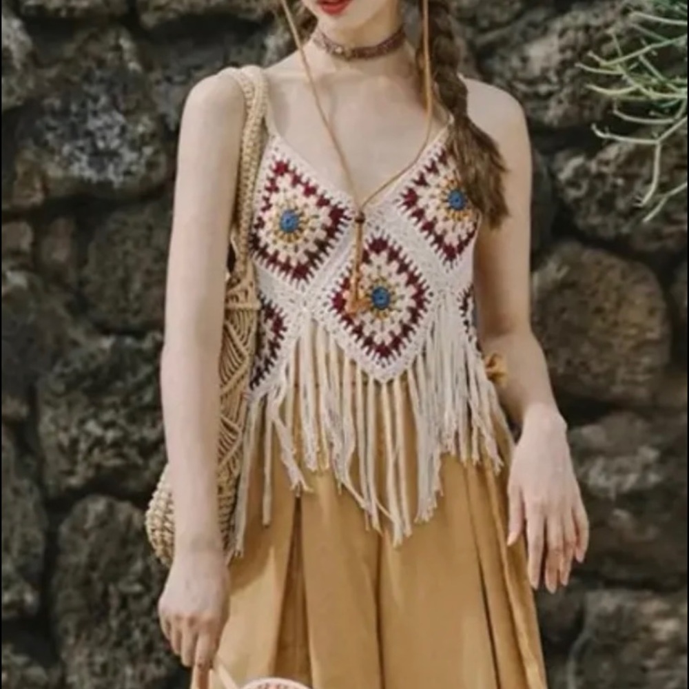 Crocheted tank top